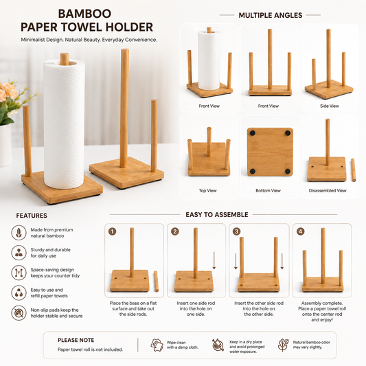 Paper Towel Holder –  Space-Saving Kitchen Essential