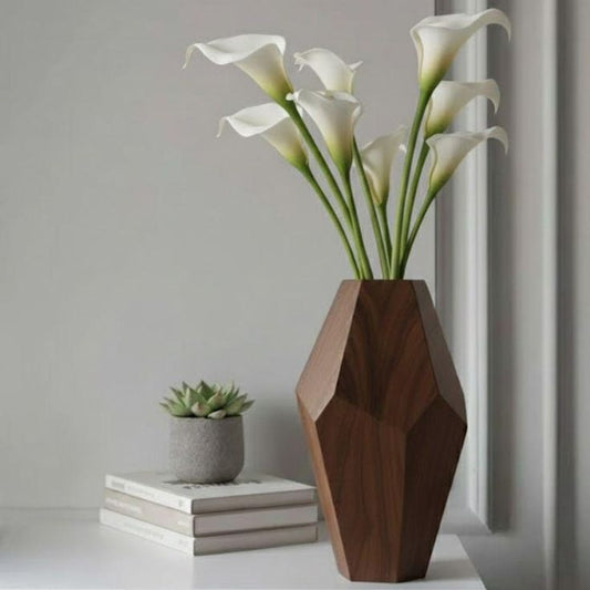 Geometric Wooden Bud Vase Set - Decorative wooden Piece